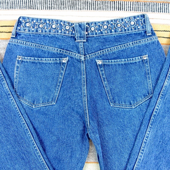 Vintage Lawman Western Cowgirl Jeans Rhinestones M - Picture 5 of 6